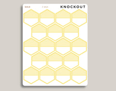 Striped Large Hexagon Planner Stickers | Mildliner Collection Z-MQ6