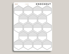 Striped Large Hexagon Planner Stickers | Mildliner Collection Z-MQ6