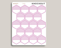 Striped Large Hexagon Planner Stickers | Mildliner Collection Z-MQ6