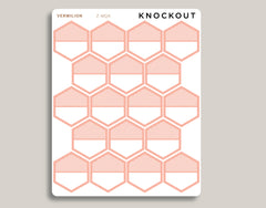 Striped Large Hexagon Planner Stickers | Mildliner Collection Z-MQ6