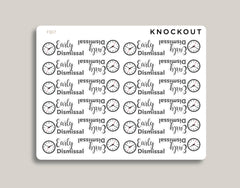 Early Dismissal, Short Day School Sticker FQ17