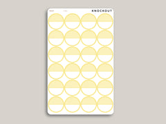 Striped Large Circle Planner Stickers | Mildliner Collection Z-ML1