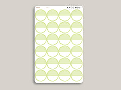 Striped Large Circle Planner Stickers | Mildliner Collection Z-ML1
