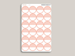 Striped Large Circle Planner Stickers | Mildliner Collection Z-ML1