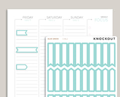 Outlined Flag / Arrow Planner Stickers | Mildliner Collection Z-ML2