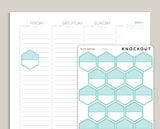 Striped Large Hexagon Planner Stickers | Mildliner Collection Z-MQ6