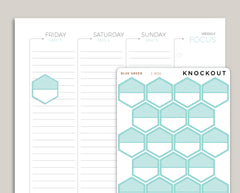 Striped Large Hexagon Planner Stickers | Mildliner Collection Z-MQ6
