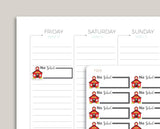 No School Half Box Planner Sticker FQ20