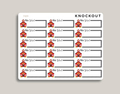 No School Half Box Planner Sticker FQ20