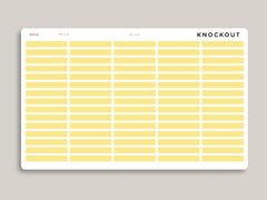 Mildliner Solid Time Block Stickers for Passion Planner PP-L4