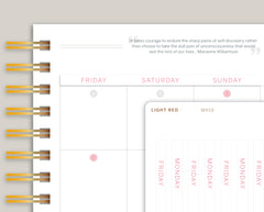 White Month View Day of the Week Cover Planner Stickers for MakseLife Planner MH19