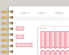 Two Tone Flag / Arrow Planner Stickers for MakseLife Planner MH40