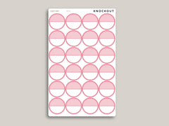 Striped Large Circle Planner Stickers for MakseLife Planner MH35