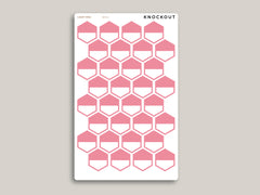 Solid Large Hexagon Planner Stickers for MakseLife Planner MH34