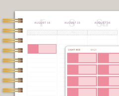 2 Tone Quarter Box Appointment Planner Stickers for MakseLife Planner MH25