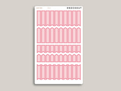 Two Tone Flag / Arrow Planner Stickers for MakseLife Planner MH40