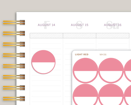 Solid Large Circle Planner Stickers for MakseLife Planner MH36