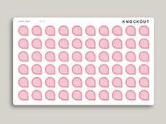 SMALL Striped Teardrop Planner Stickers for MakseLife Planner MH43