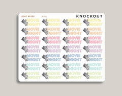 Movie Night Icon Stickers for MakseLife Planner MM61