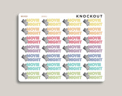 Movie Night Icon Stickers for MakseLife Planner MM61