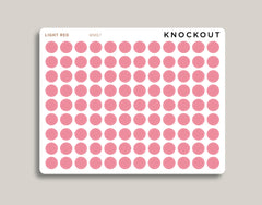 Solid Circle Tracker Stickers for MakseLife Planner MM67