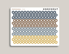 Professional Outlined Mini Hexagons Stickers PCM1