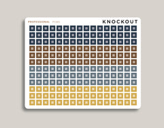 Professional Two Toned Square Checkbox Planner Stickers PCM5