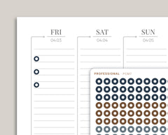 Professional Outlined Circle/Dot Planner Stickers PCM7