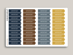 Professional Flag Headers San Serif Font Planner Stickers PCL2-SS