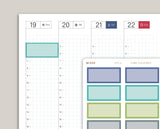 Two Hour Boxes Time Covered for Hobonichi Cousin HTL3