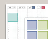 Four Hour Boxes Time Covered for Hobonichi Cousin HTL5