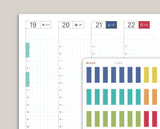 Transparent Two Hour Time Strip for Hobonichi Cousin HTM2