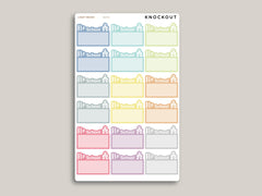 No School Half Box Planner Stickers for MakseLife Planner MH76