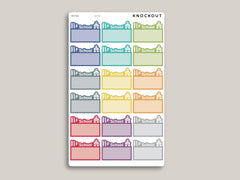 No School Half Box Planner Stickers for MakseLife Planner MH76