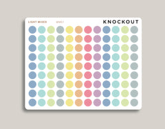 Solid Circle Tracker Stickers for MakseLife Planner MM67