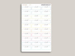 Work Outlined Quarter Box Planner Stickers for MakseLife Planner MH74