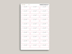 Work Outlined Quarter Box Planner Stickers for MakseLife Planner MH74