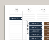 Professional Flag Headers Serif Font Planner Stickers PCL2-S