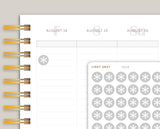 Grey Asterisk Circle Planner Stickers NQ18