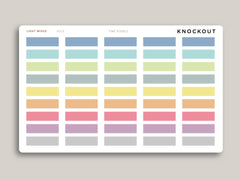 One Hour Boxes Time Visible  for Hobonichi Cousin HTL2