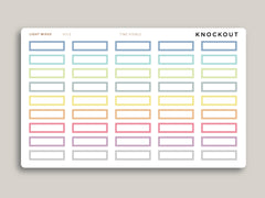 One Hour Boxes Time Visible  for Hobonichi Cousin HTL2