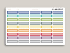 One Hour Boxes Time Covered for Hobonichi Cousin HTL1