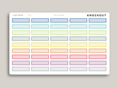 One Hour Boxes Time Covered for Hobonichi Cousin HTL1