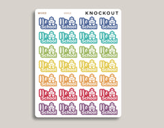 No School Icon Planner Stickers for MakseLife Planner MM68