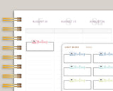 Zoom Meeting / Virtual Meeting Outlined Quarter Box Planner Stickers for MakseLife Planners MH80