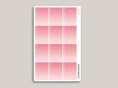 Ombre Weekly Checklist Planner Stickers for Hobonichi Cousin HTL7