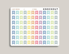 Mini Vertical Flag Planner Stickers for 2021 MakseLife Planner U5