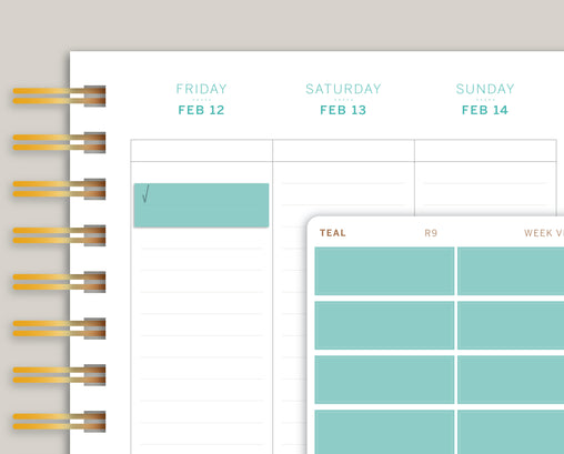 Matte Transparent Classic Quarter Box Planner Stickers  for 2021 MakseLife Planner R9