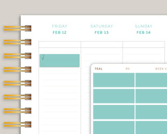 Matte Transparent Classic Quarter Box Planner Stickers  for 2021 MakseLife Planner R9