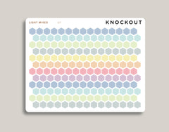 Matte Transparent Mini Hexagons Stickers for 2021 Makse Life Planner U7